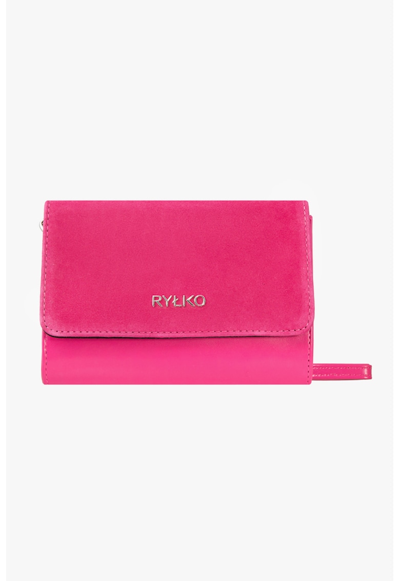 Geanta crossbody de piele cu bareta de lant