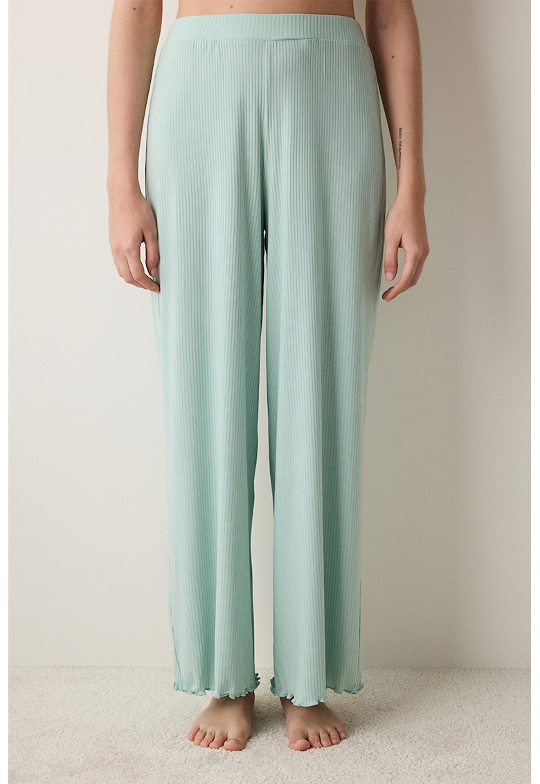 Pantaloni de pijama cu terminatie valurita