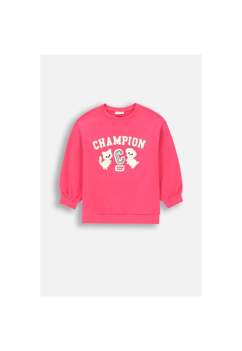 Bluza sport cu aplicatii decorative