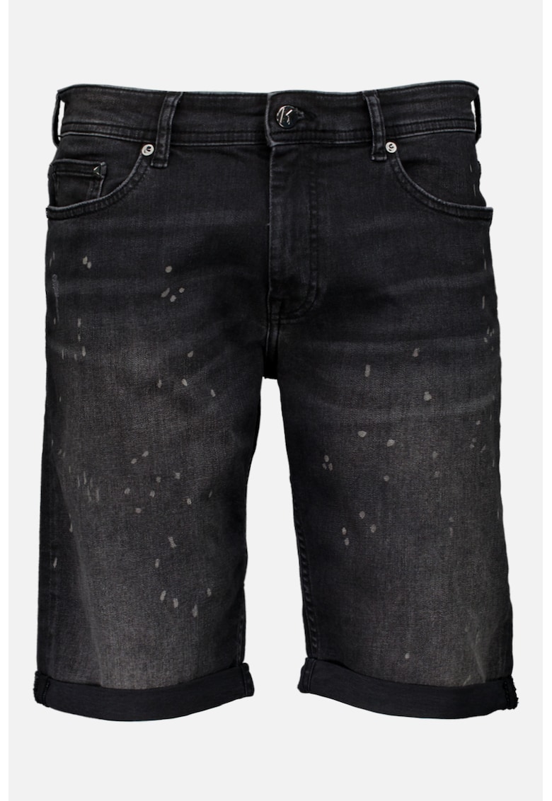Bermude de denim cu aspect deteriorat