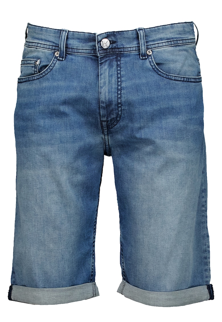 Bermude de denim cu terminatie pliabila