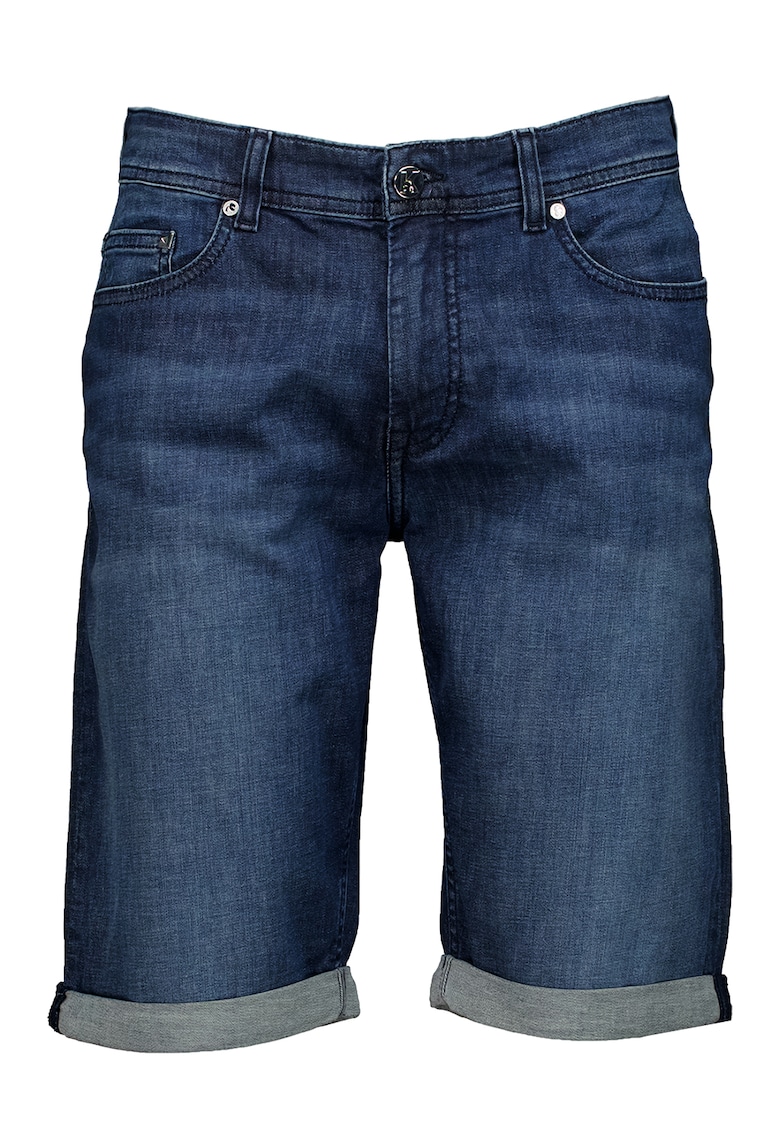 Bermude de denim cu terminatie pliabila