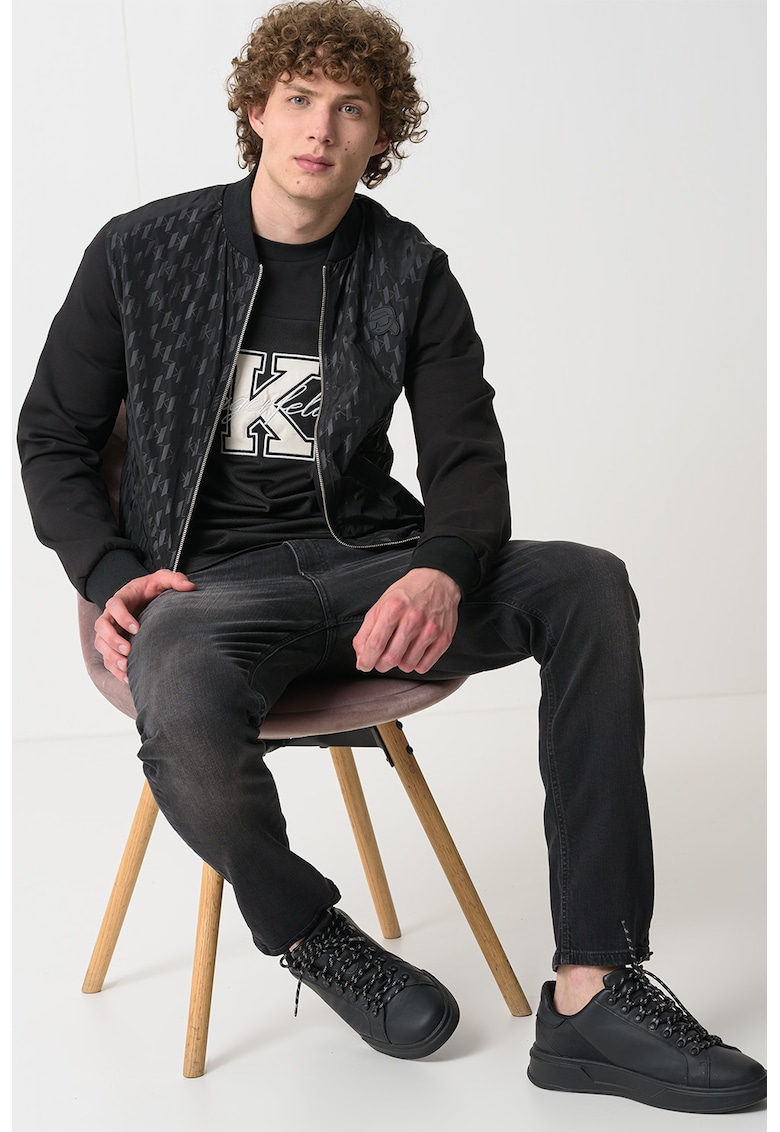 Jacheta bomber cu model monograma