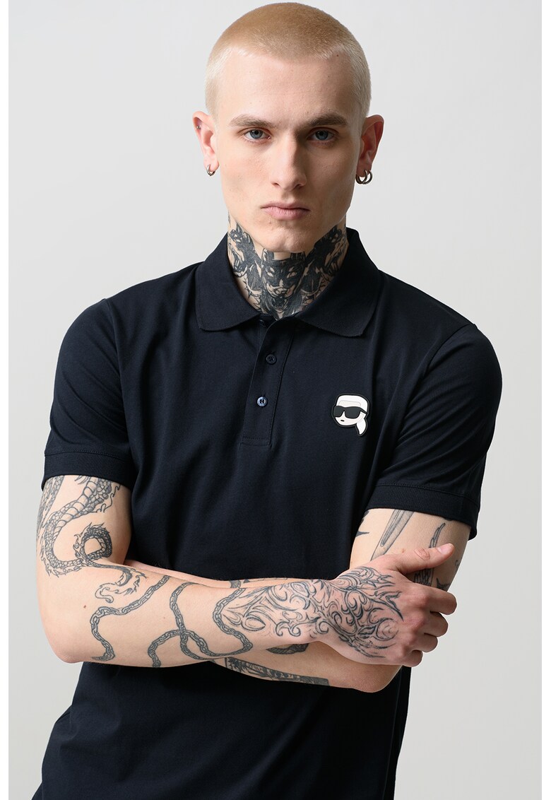 Tricou polo cu logo cauciucat - Albastru ultramarin