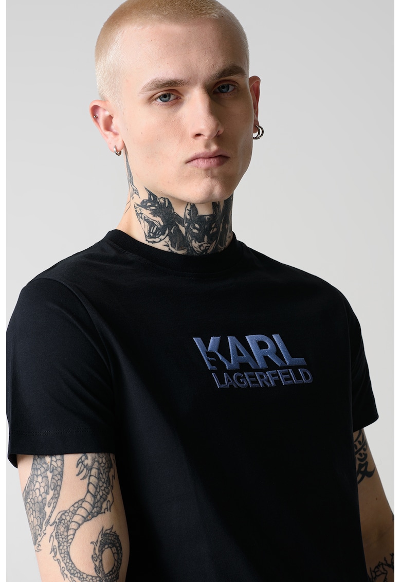 Tricou de bumabc cu imprimeu logo - Albastru ultramarin