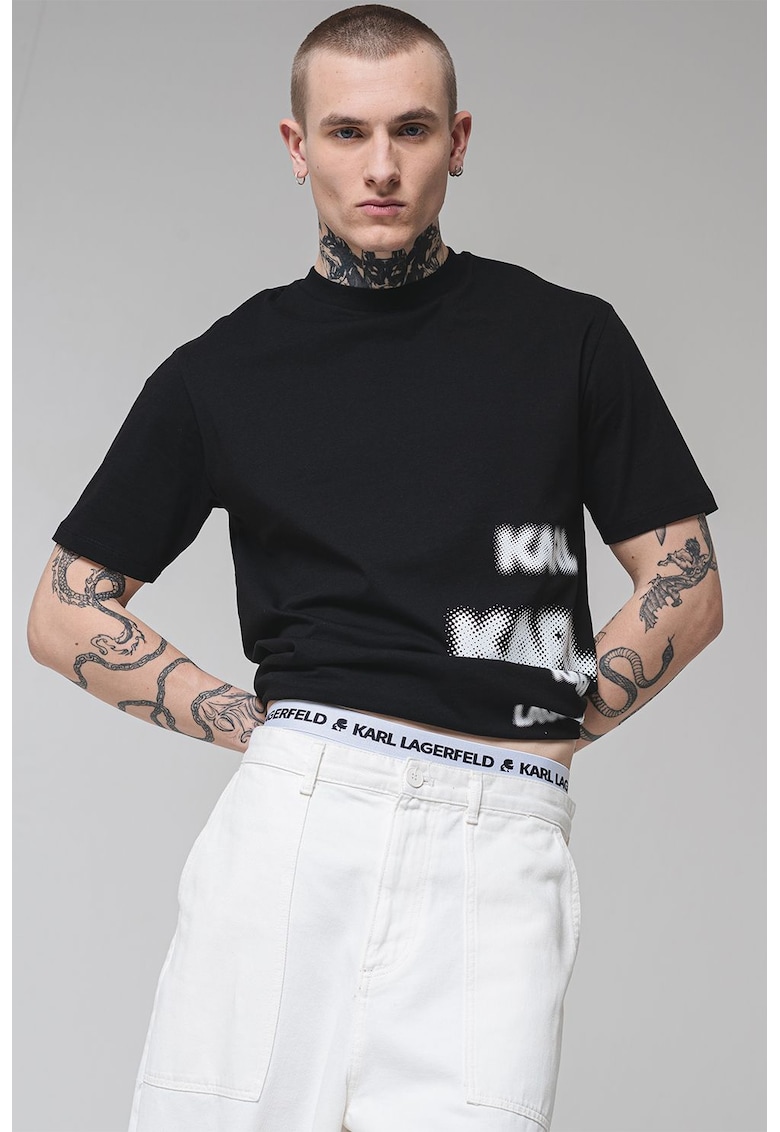 Tricou din bumbac cu logo Tricou din bumbac cu logo