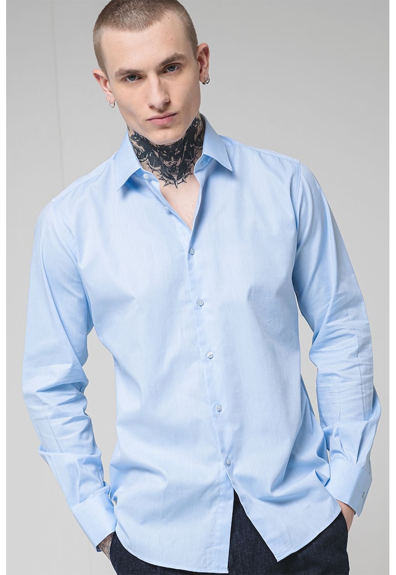 Camasa din bumbac cu guler clasic