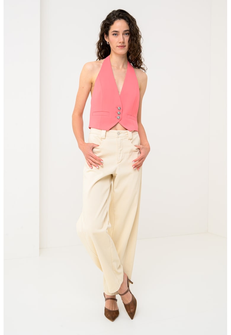 Vesta crop cu decolteu in V