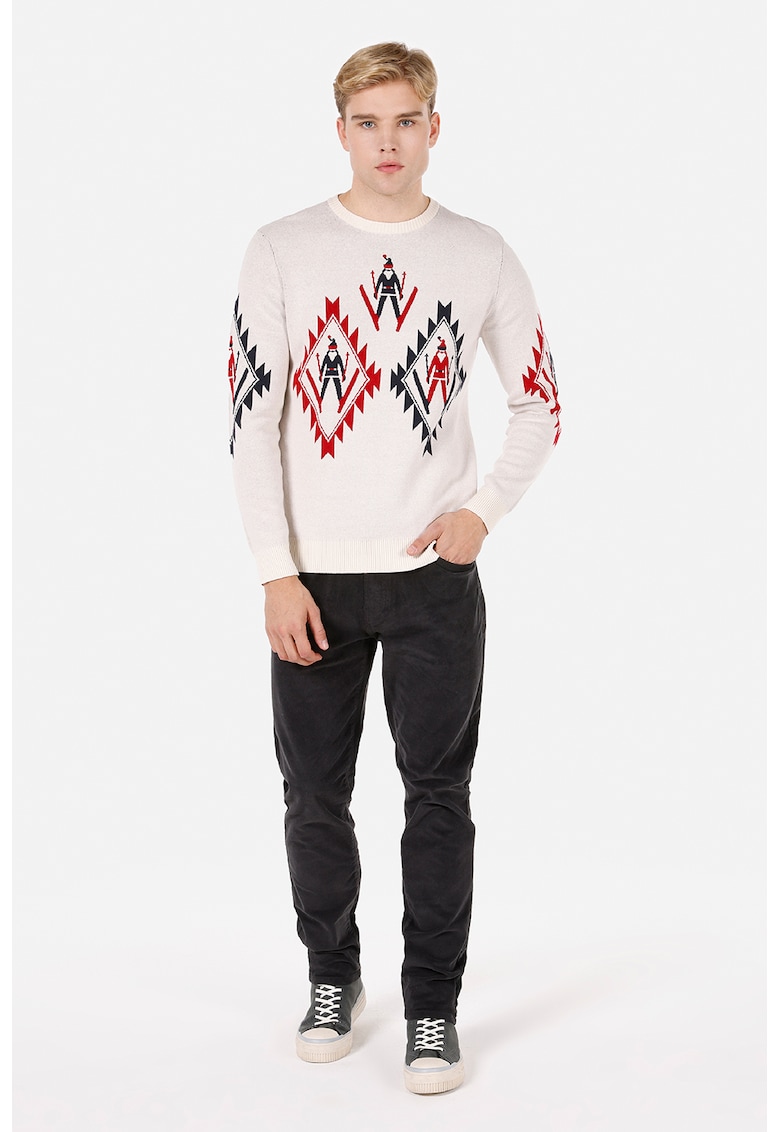 Pulover cu model geometric