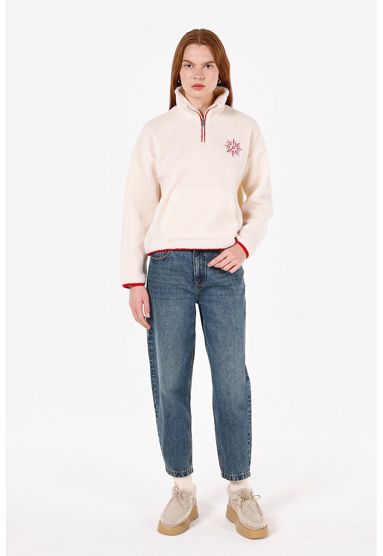 Bluza de trening cu fenta cu fermoar