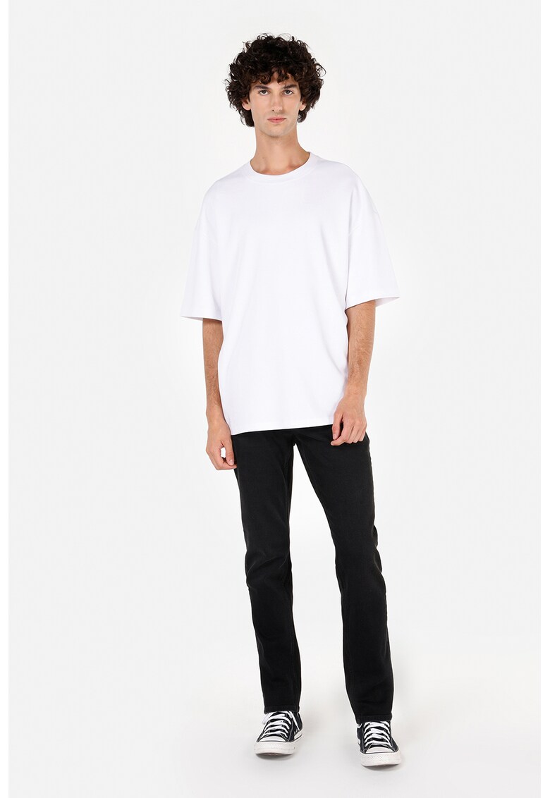 Blugi cu talie medie si 5 buzunare - Albastru ultramarin