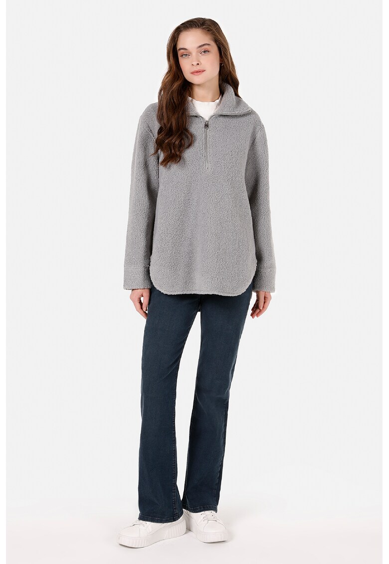 Bluza de trening cu maneci cazute - Gri deschis