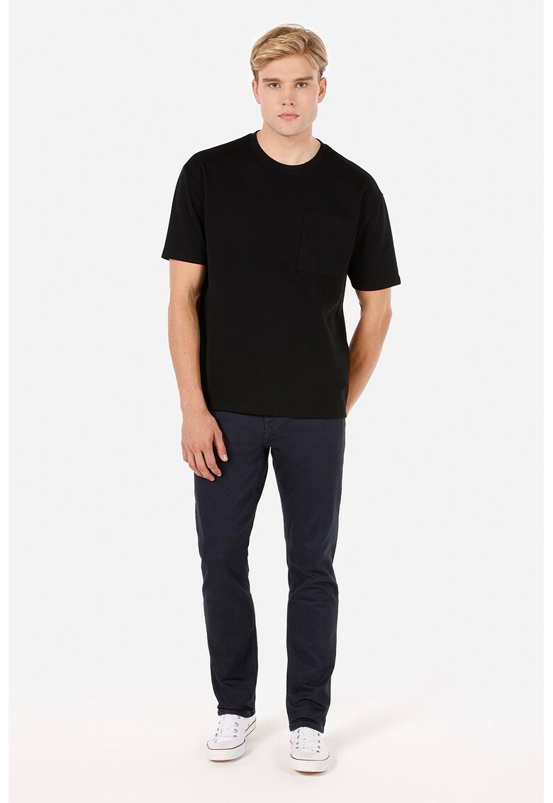 Blugi cu croiala dreapta si talie medie - Gri antracit