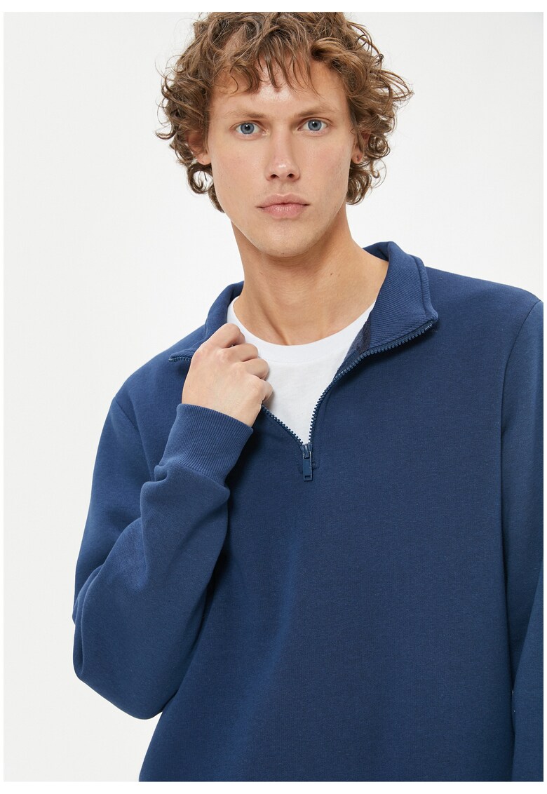 Bluza de trening cu fermoar scurt