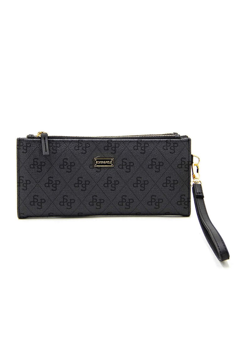 Portofel de piele ecologica - Gri antracit