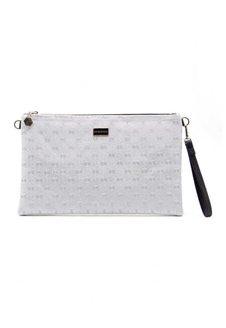 Geanta plic cu monograma - Gri deschis - 20 x 30 x 2 CM