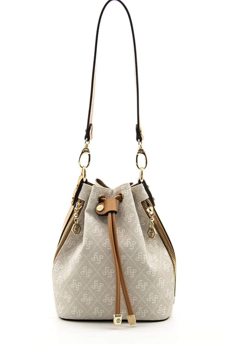 Geanta de umar cu monograma - Maro/Grej