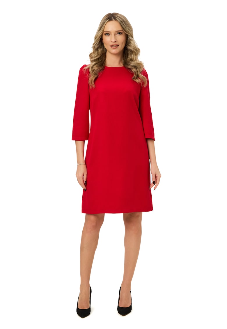 Rochie midi dreapta - Rosu