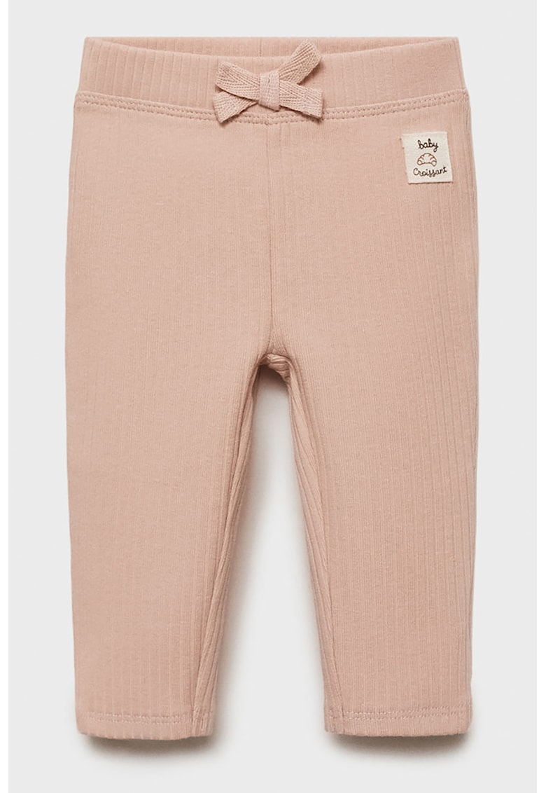 Pantaloni striati cu model uni