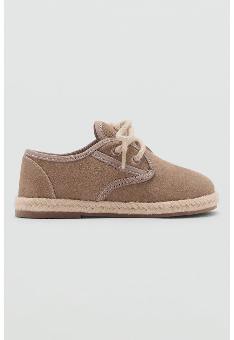 Pantofi low cut din piele - Maro camel