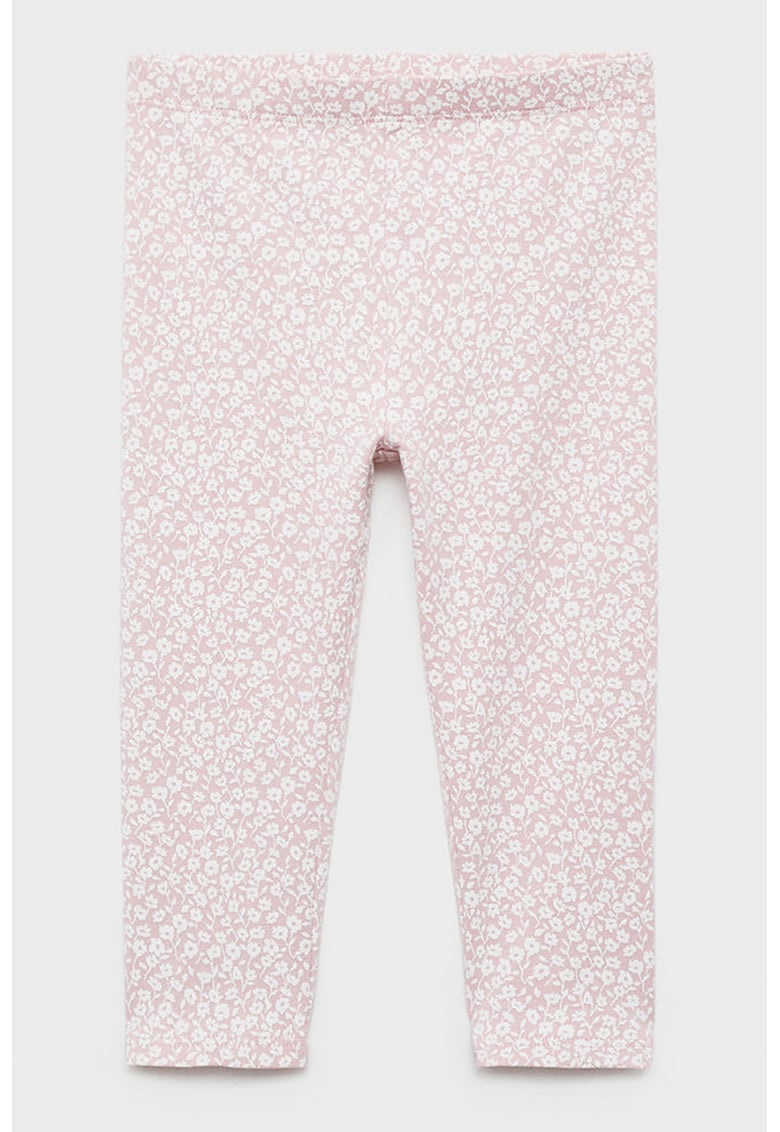 Pantaloni striati cu model floral