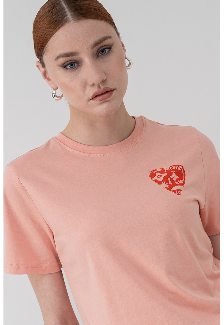 Tricou cu imprimeu grafic - Piersica