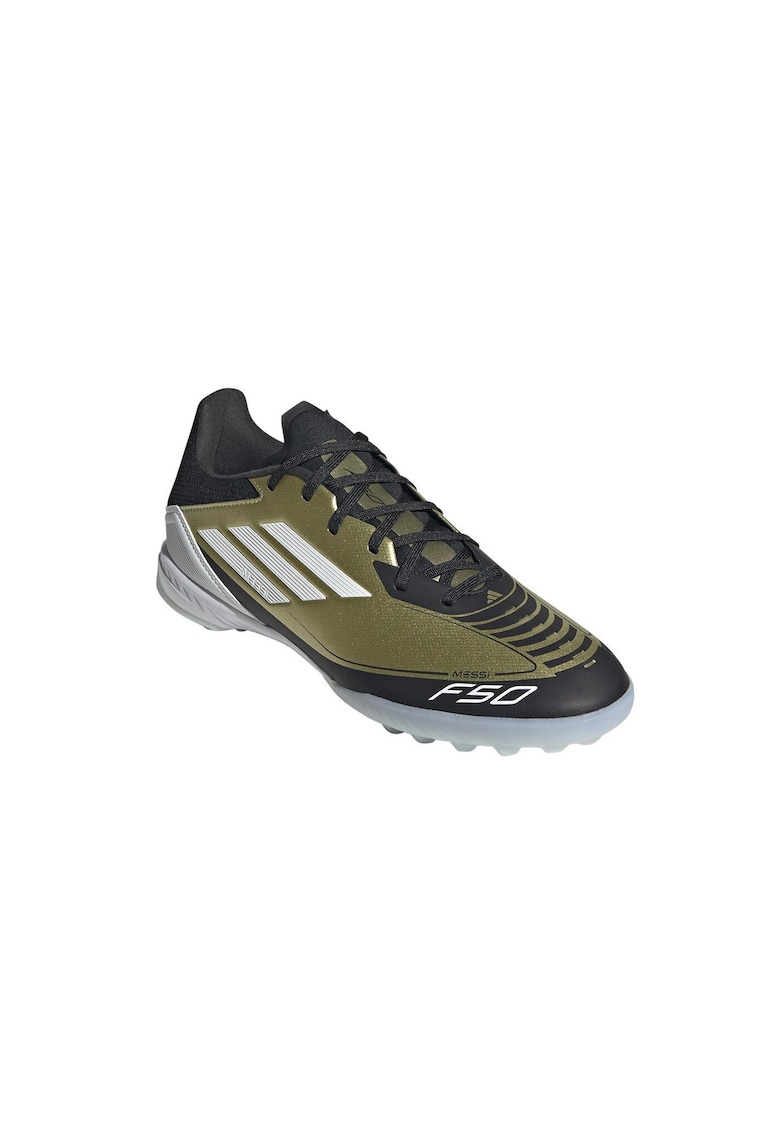 Pantofi sport barbati F50 League - negru-auriu - sintetic - talpa gazon - sireturi