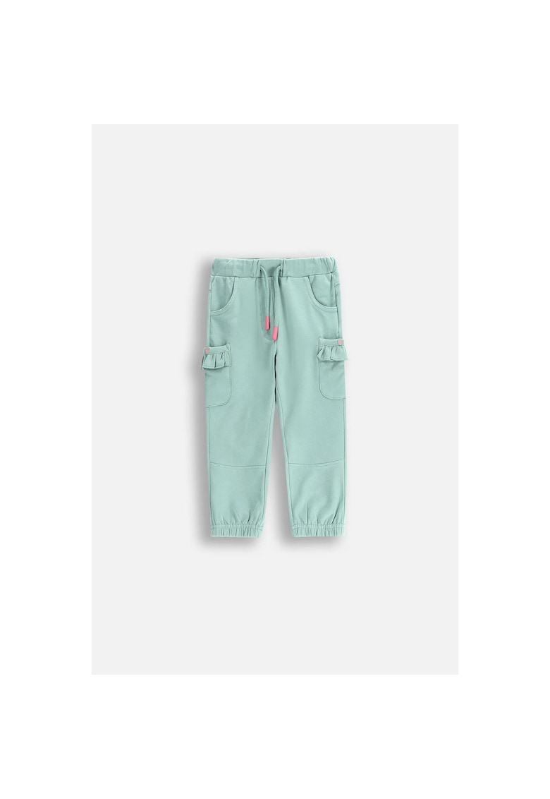 Pantaloni cargo cu talie elastica - Verde menta