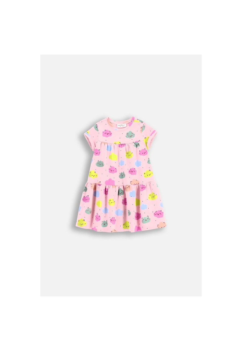 Rochie evazata cu imprimeu - Multicolor