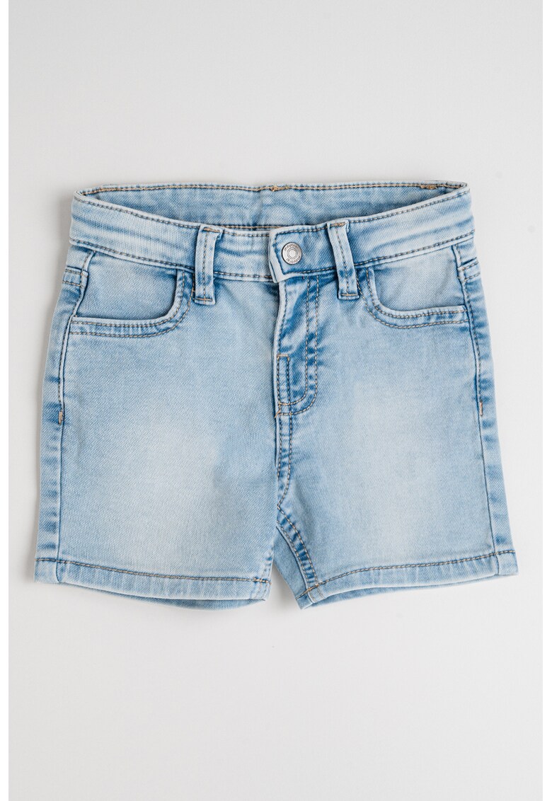 Blugi scurti cu talie medie - Albastru glaciar