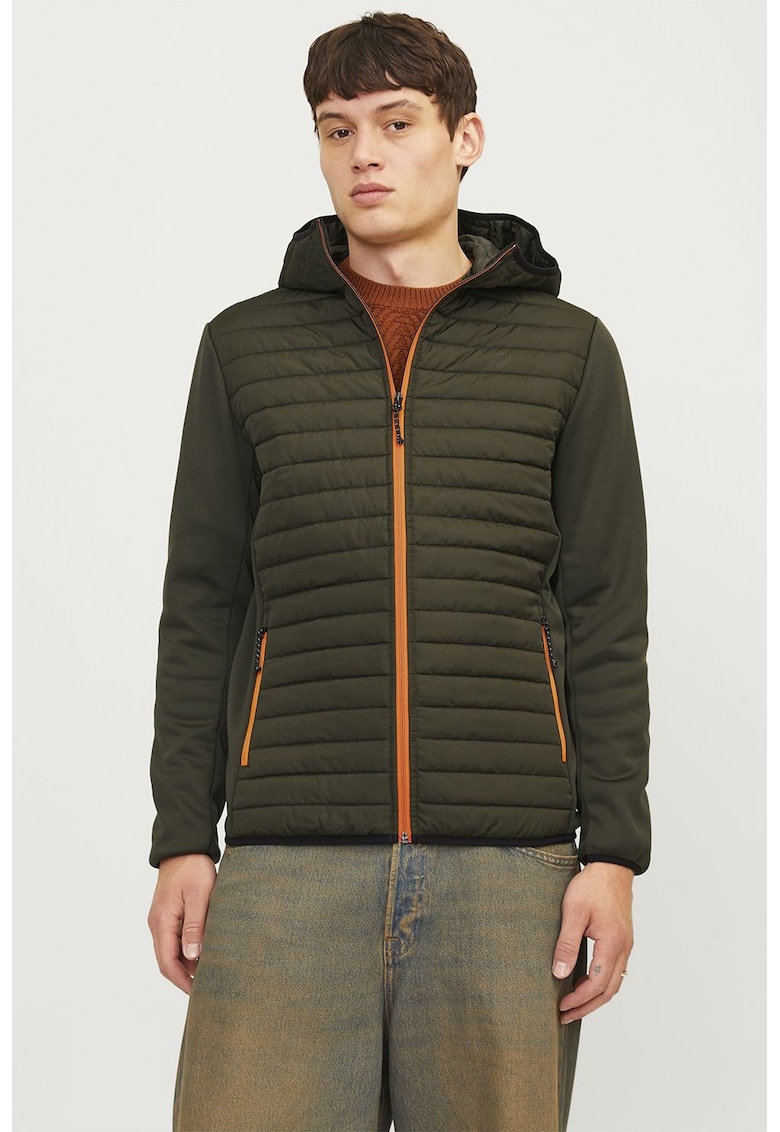 Jacheta cu gluga - vatelina si aspect matlasat