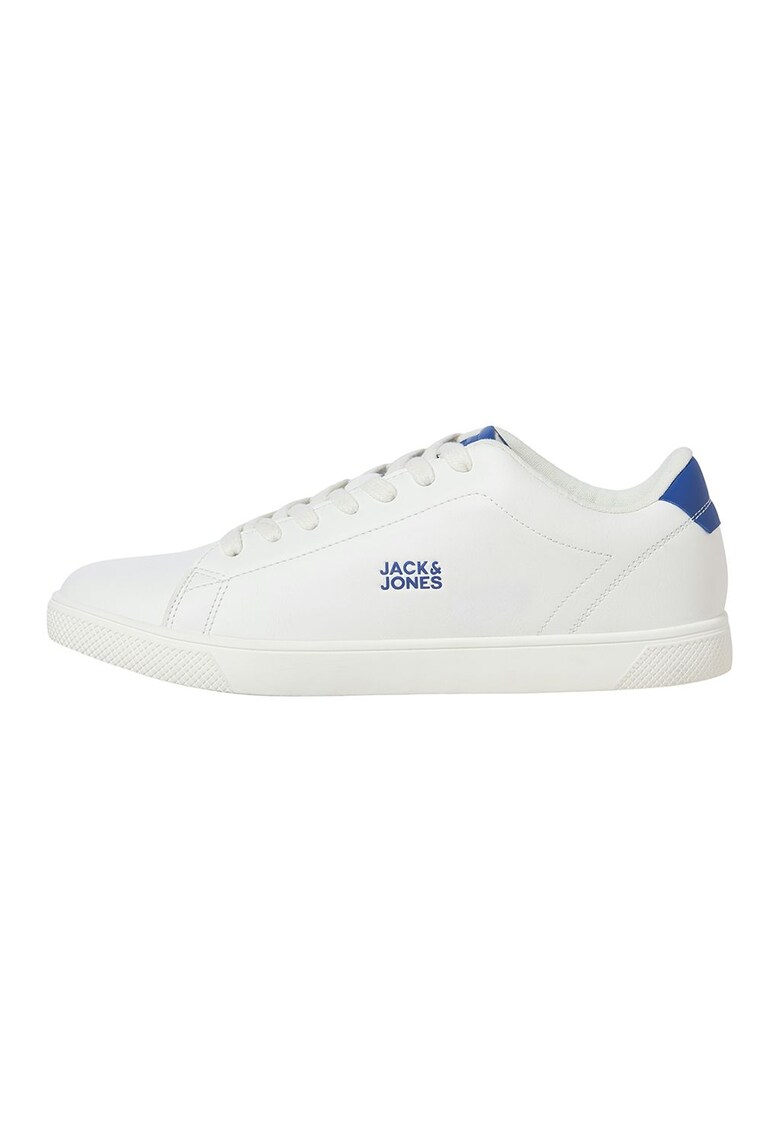 Pantofi sport de piele ecologica - Alb/Albastru