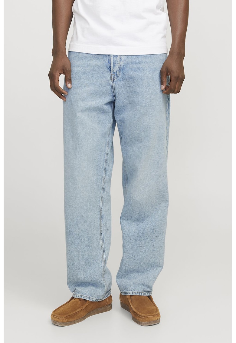 Blugi relaxed fit cu aspect decolorat