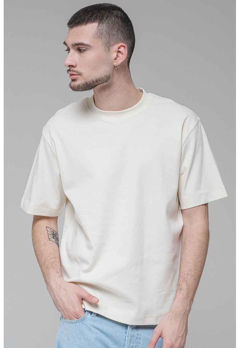 Tricou cu decolteu la baza gatului - din amestec de bumbac organic