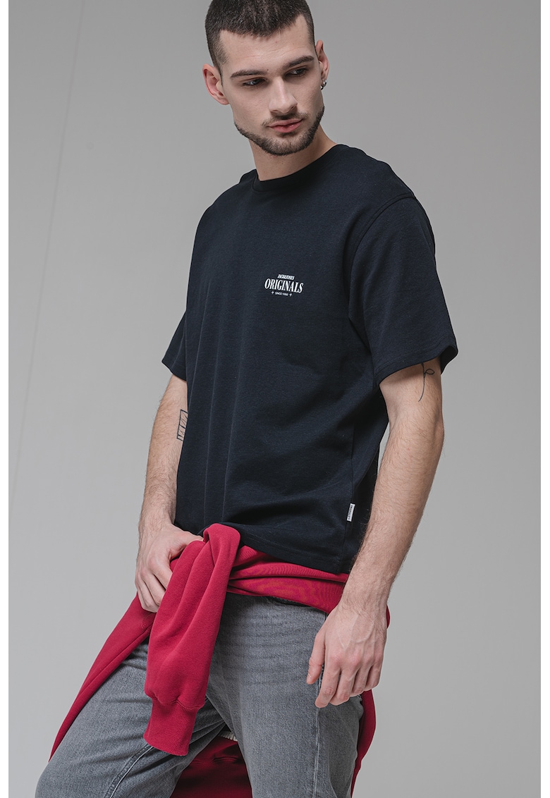 Tricou din amestec de bumbac organic cu imprimeu grafic pe spate