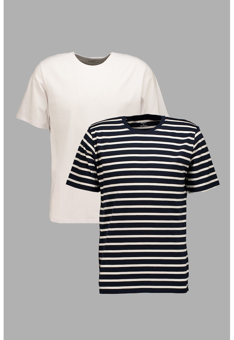 Set de tricouri de bumbac organic cu decolteu la baza gatului - 2 piese