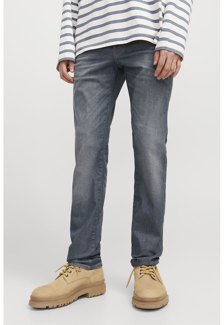 Blugi slim fit din amestec de bumbac organic