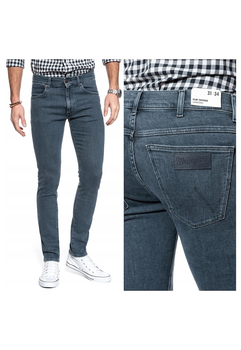 Blugi barbati -  19986-84 - Larston - Bumbac - Lungi - Barbati - Slim fit - W27-L32 US - Albastru