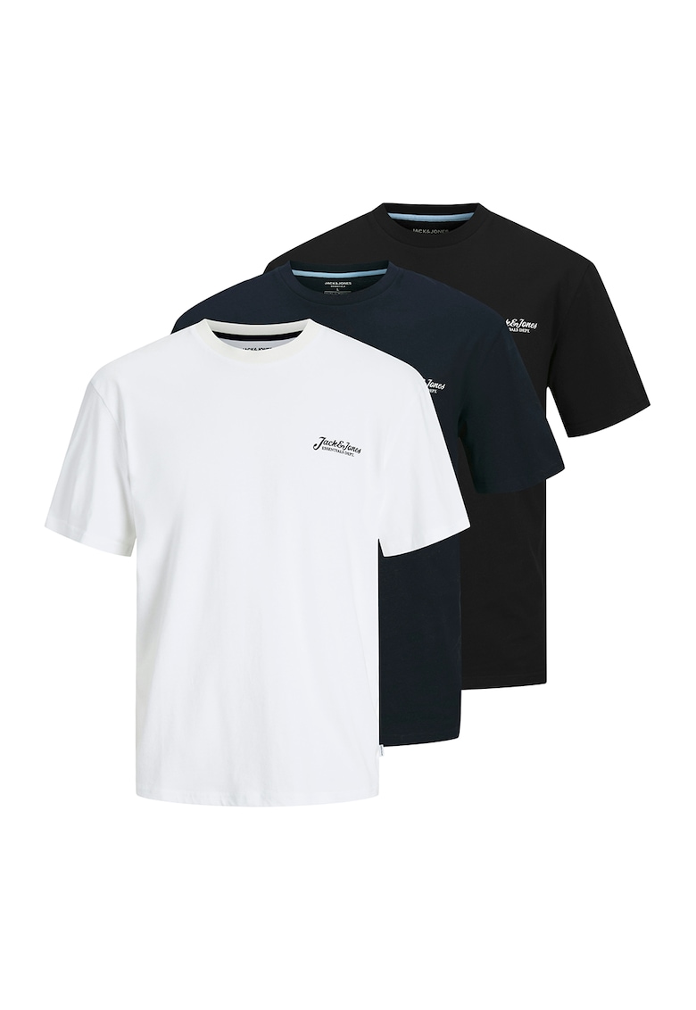 Set de tricouri cu decolteu rotund - 3 piese Set de tricouri cu decolteu rotund - 3 piese