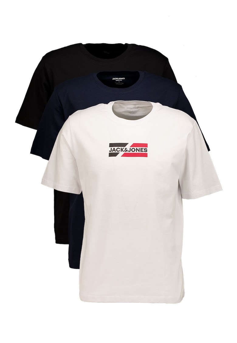 Set de tricouri cu imprimeu logo - 3 piese