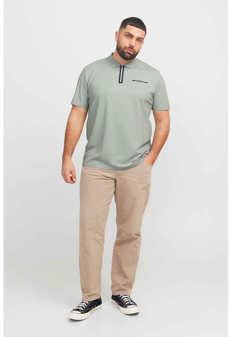 Tricou regular fit polo din amestec de bumbac