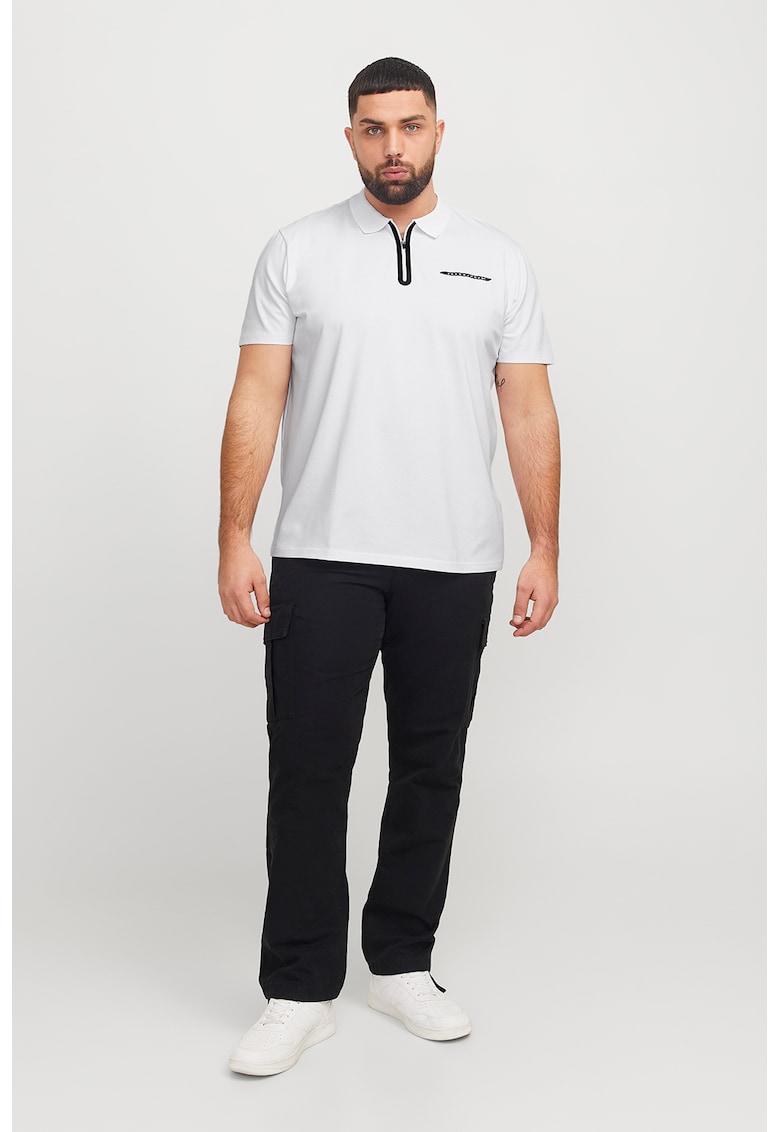 Tricou regular fit polo din amestec de bumbac