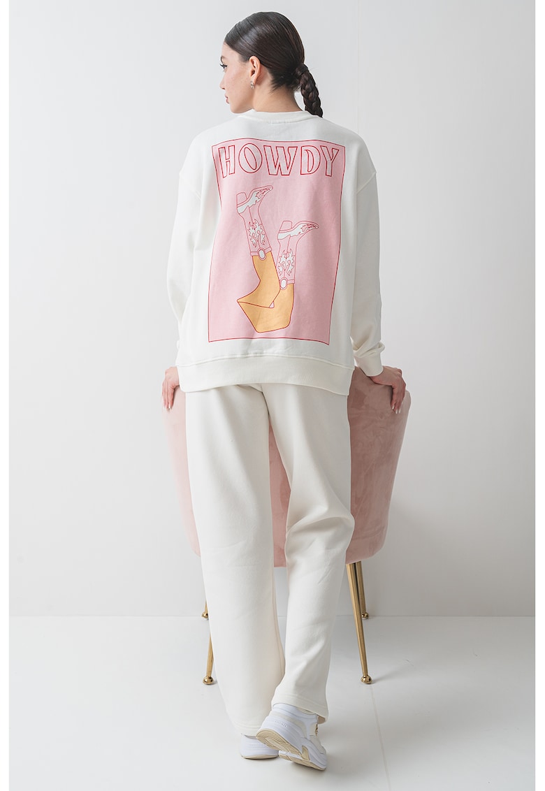 Bluza de trening cu imprimeu pe partea din spate