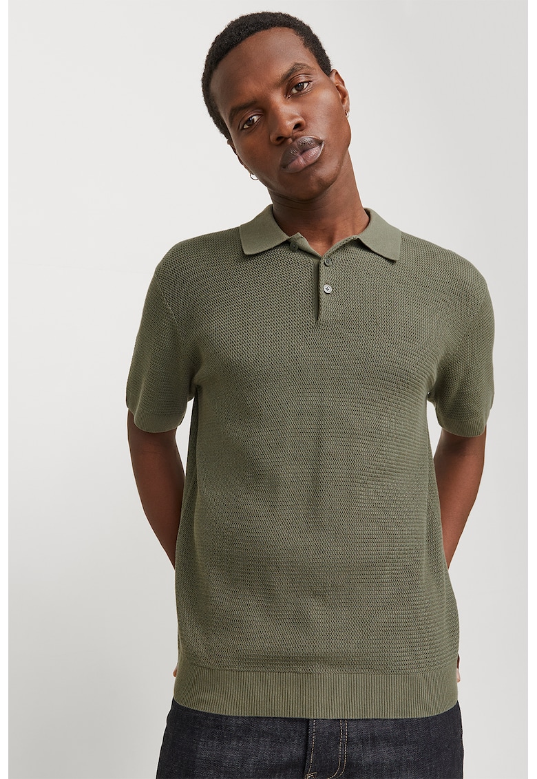 Tricou polo de bumbac - Kaki