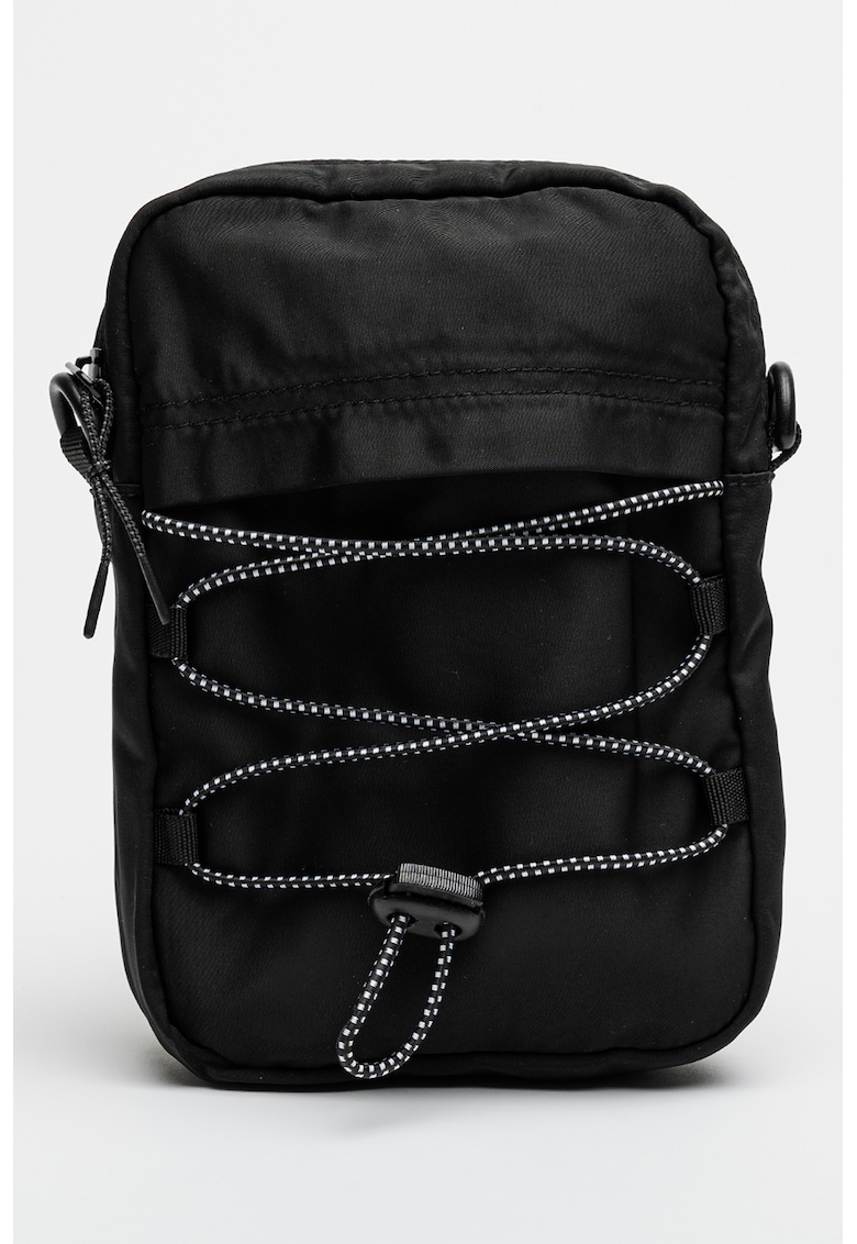 Geanta crossbody cu buzunar - Negru