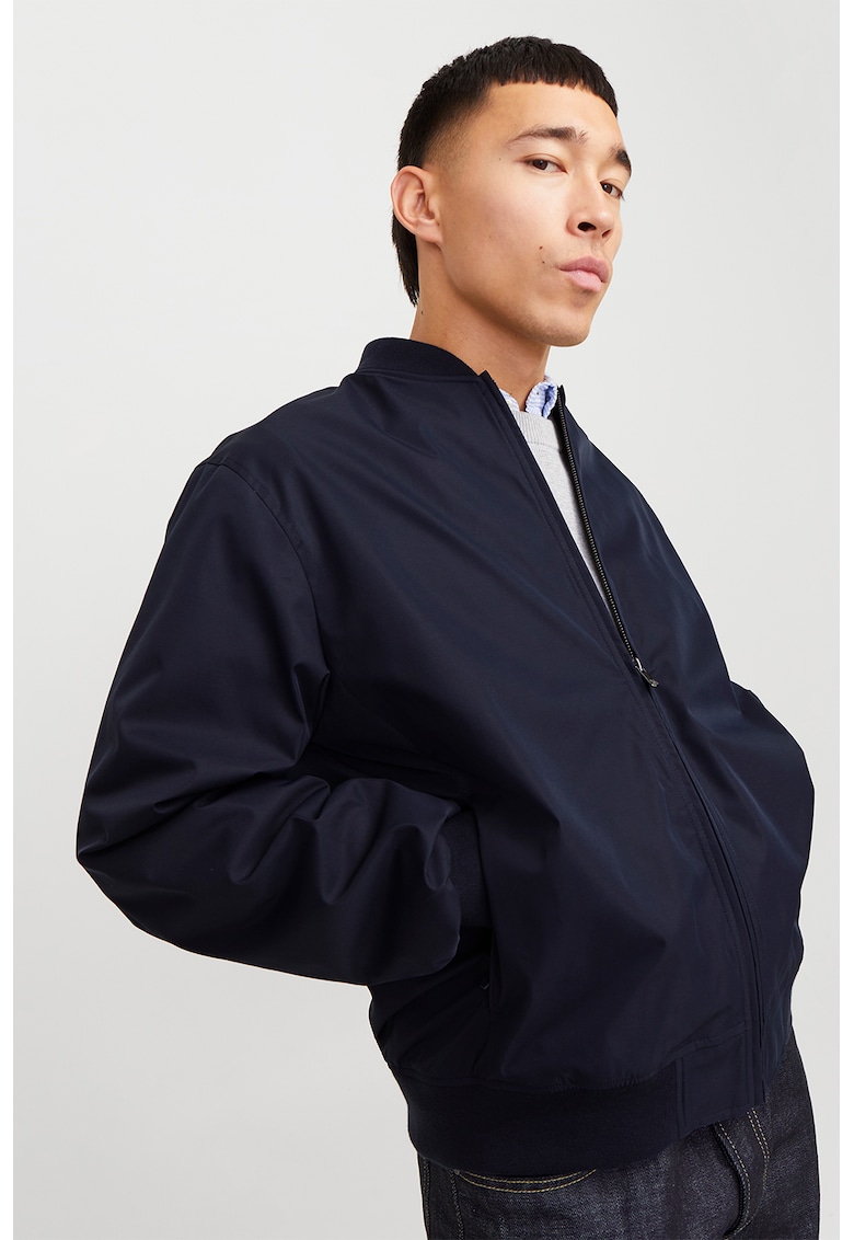 Jacheta bomber cu fermoar