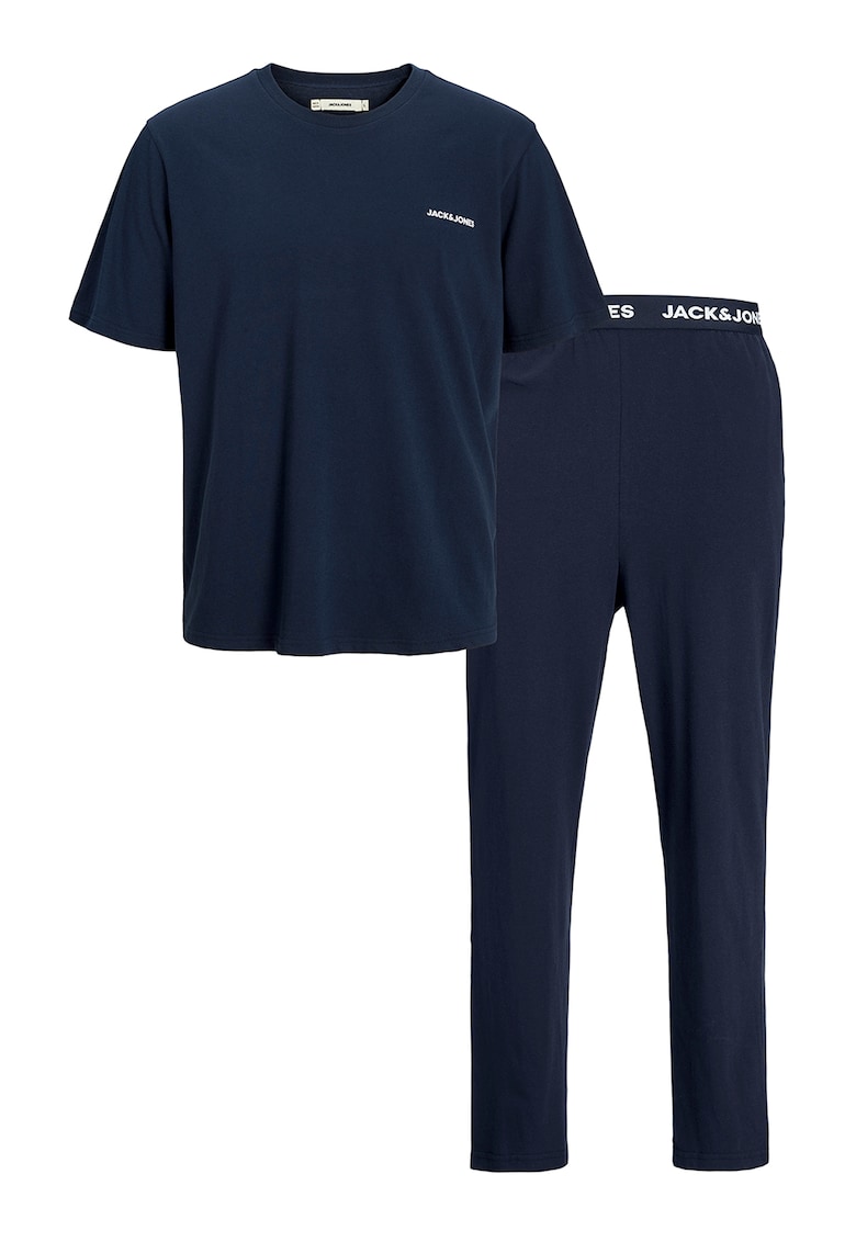 Pijama cu detalii logo - Albastru ultramarin