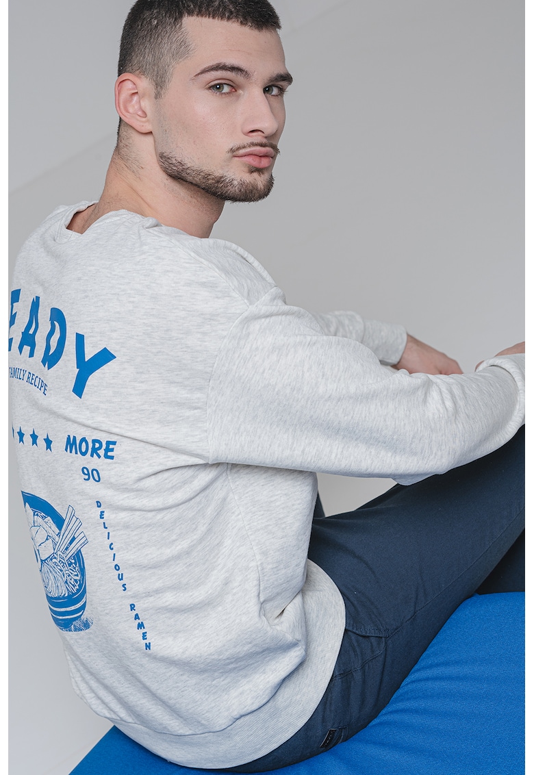 Bluza de trening din amestec de bumbac cu imprimeu pe spate