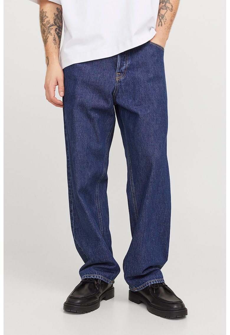 Blugi baggy cu talie joasa