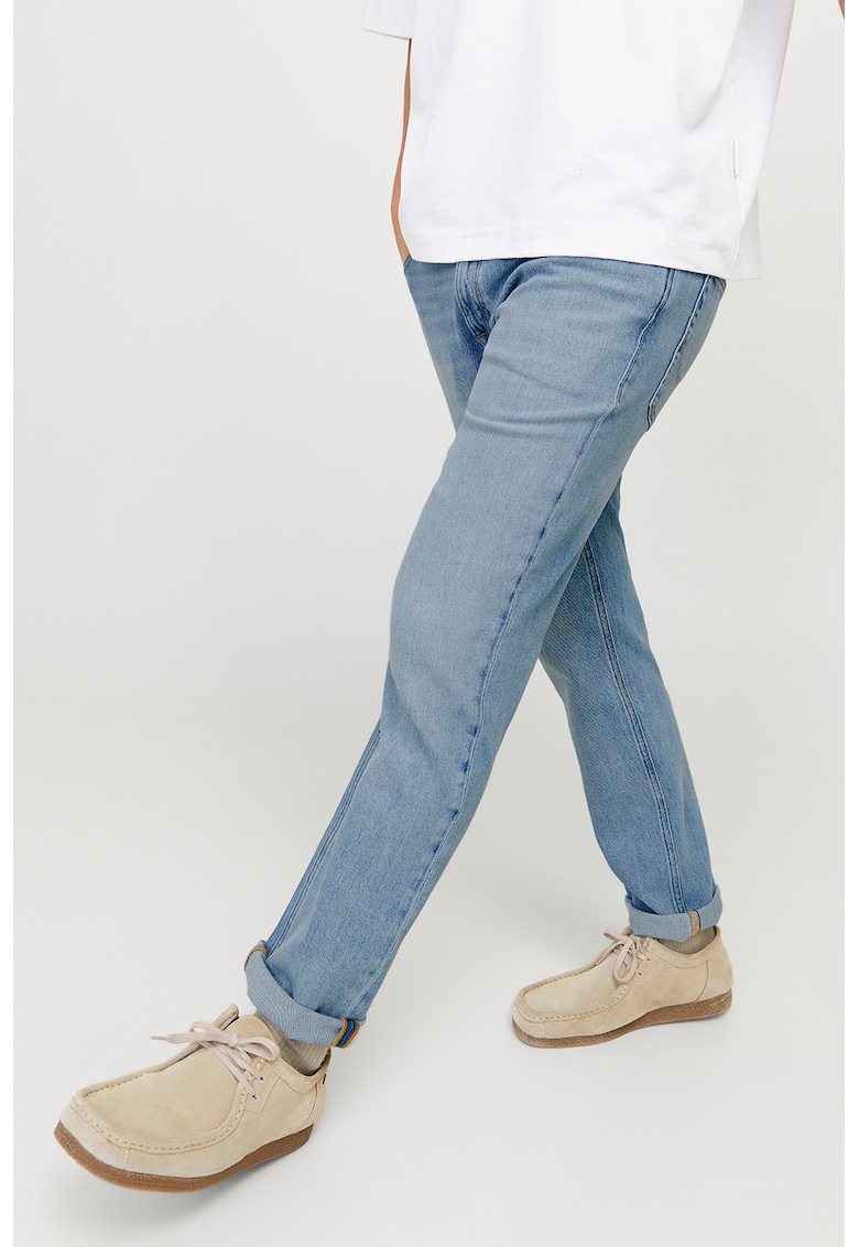 Blugi regular fit cu talie joasa - Albastru deschis